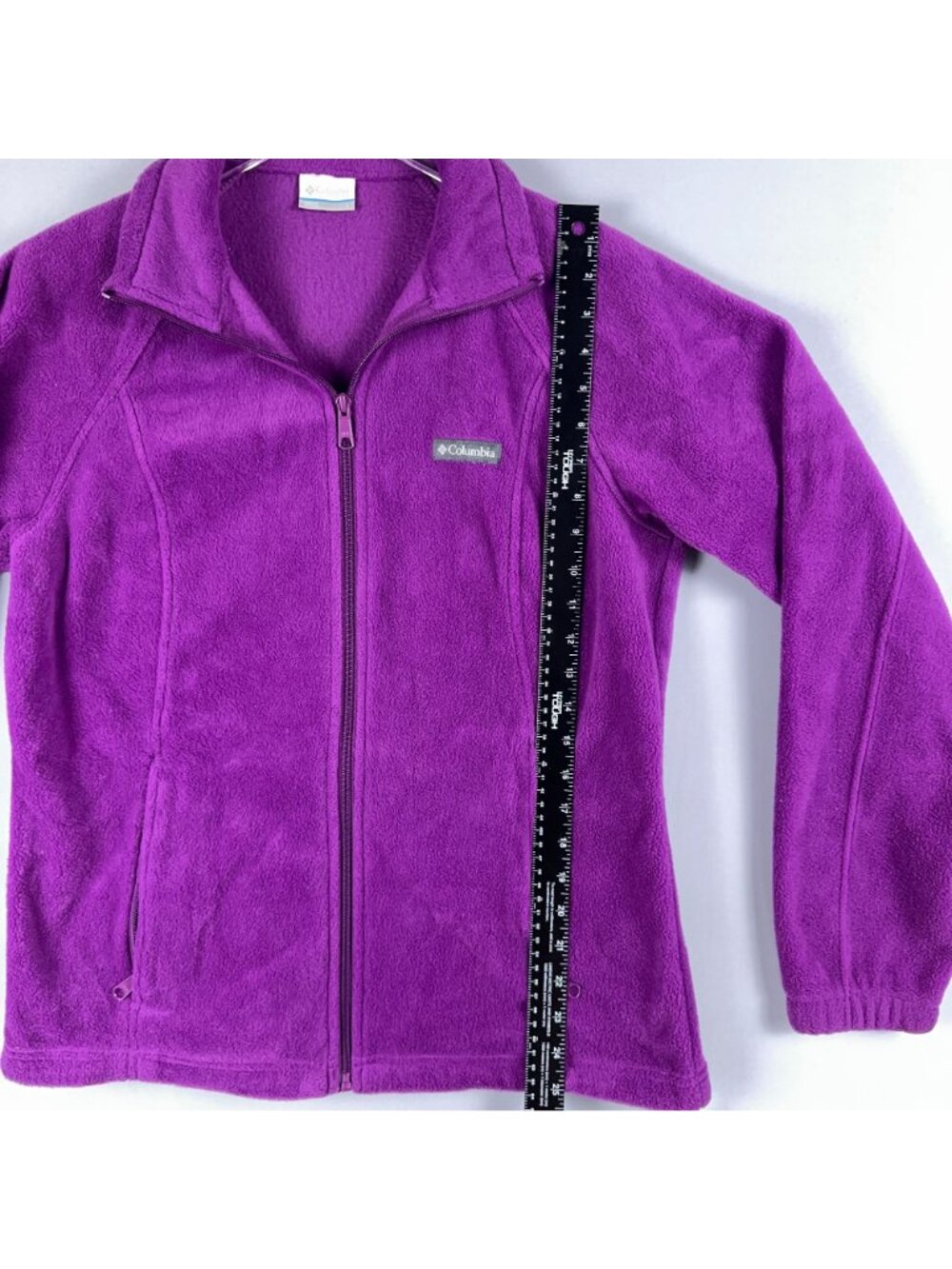 Columbia Jacket Size Large Purple Fleece Benton Springs Full-Zip Long Sleeves - Picture 9 of 13